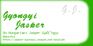 gyongyi jasper business card